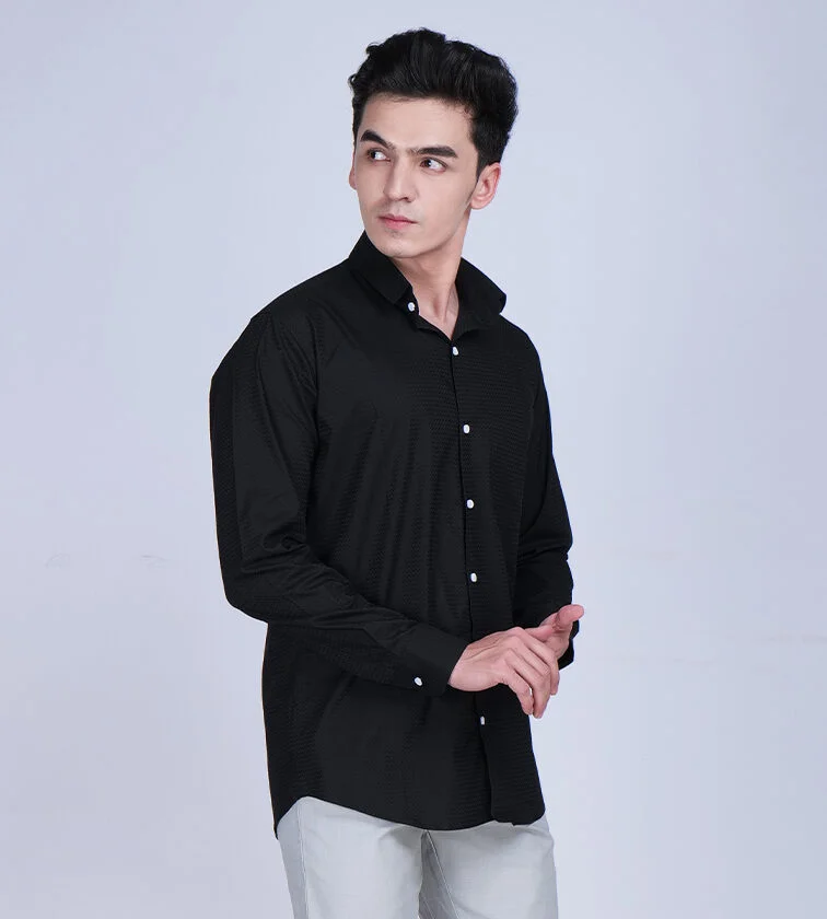 Men’s Black Slim Fit Formal Shirt