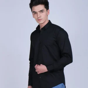 Men’s Black Slim Fit Formal Shirt