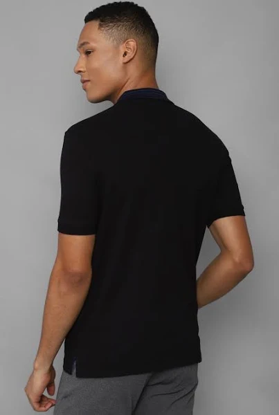 Classic Black Men’s Polo Neck T-Shirt – Refined Collar, Solid Style - Image 2