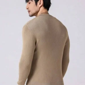 Men’s  High Neck Pockets Slim Fit T-shirt